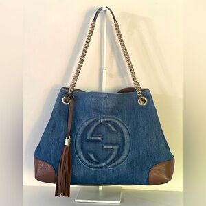 GUCCI Denim Soho Bag